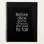 アリスが得不思議の国に行く前に、アリスは秋しなければならなかった プランナー手帳 (正面)