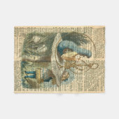 アリスといもむしのブランケット フリースブランケット (正面(横))