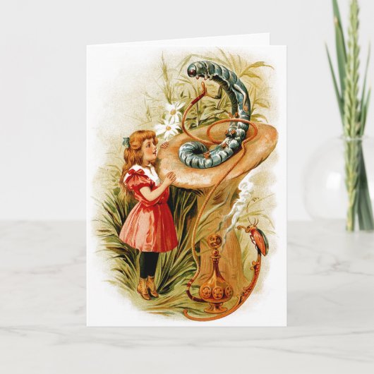 アリスといもむしグリーティングカード カード (正面)