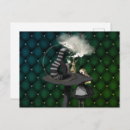 アリスといもむし不思議の国のはがき ポストカード (正面/裏面)