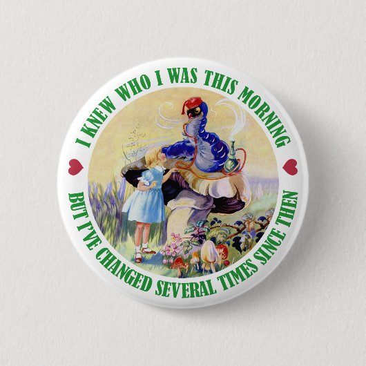 アリスといもむし 缶バッジ (正面)