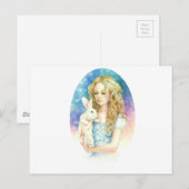 アリスとうさぎ ポストカード (正面/裏面)