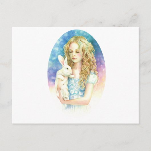 アリスとうさぎ ポストカード (正面)