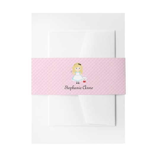 アリスとお茶のパーティー 招待状ベリーバンド (正面例)