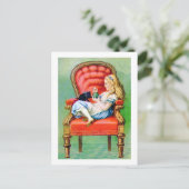 アリスとその猫、ダイナ ポストカード (スタンド正面)