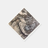 アリスとアキャタピラーワンダーランドパーティーラッカム スタンダードカクテルナプキン (角)