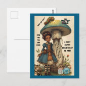 アリスとイモムシの非誕生日ポストカード ポストカード (正面/裏面)