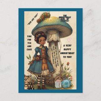 アリスとイモムシの非誕生日ポストカード ポストカード