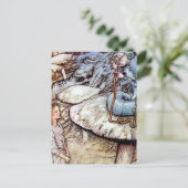 『アリスとイモムシ』（原画：アーサー・ラッカム） ポストカード (スタンド正面)