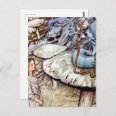 『アリスとイモムシ』（原画：アーサー・ラッカム） ポストカード (正面/裏面)