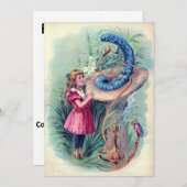 アリスとイモムシ 招待状 (正面/裏面)