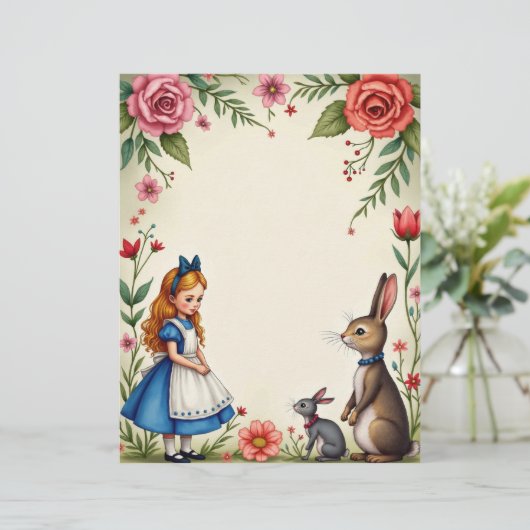 アリスとウサギフローラスクラップブック紙 (スタンド正面)