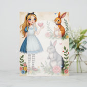 アリスとウサギフローラハートスクラップブック紙 (スタンド正面)