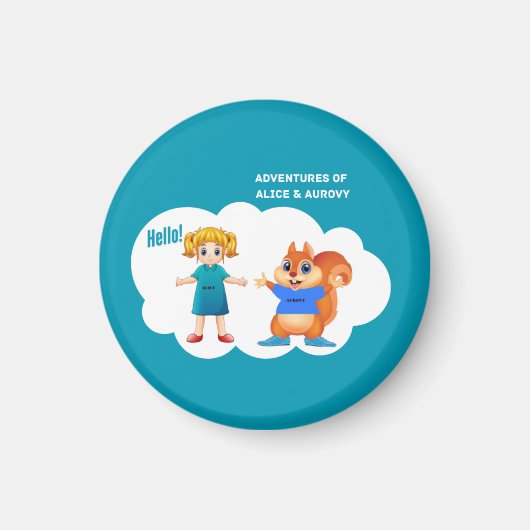 アリスとオロヴィのテーマカラー マグネット (正面)