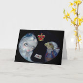 「アリスとカエルの召使い」グリーティングカード カード (黄色い花)