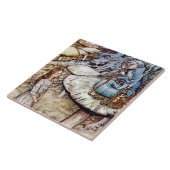 「アリスとキャタピラー」アーサー・ラッカム タイル (側面)