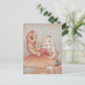 アリスとキャタピラ – ワンダーランドのアートハガキ ポストカード (スタンド正面)