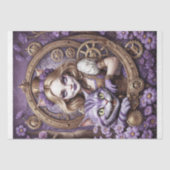 アリスとチェシャ猫のパープルスティームパンクスタイル 薄葉紙 (正面)