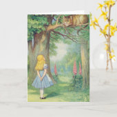 アリスとチェシャ猫 カード (黄色い花)