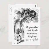 アリスとチェシャ猫 ポストカード (正面/裏面)