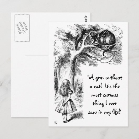 アリスとチェシャ猫 ポストカード (正面/裏面)