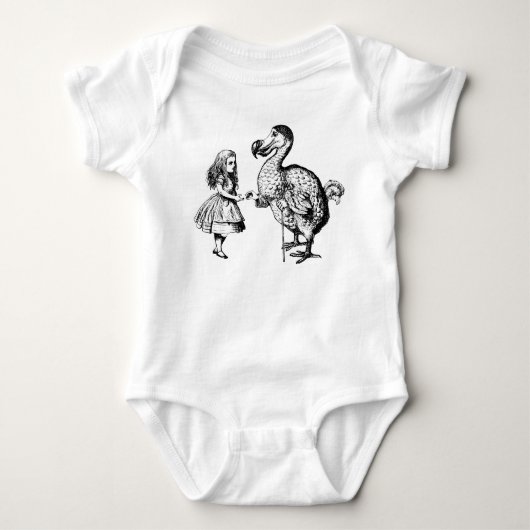 アリスとドードー ベビーボディスーツ (正面)