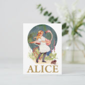 アリスとピンクのフラミンゴ遊クロ ポストカード (スタンド正面)