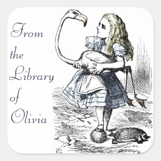 アリスとフラミンゴ スクエアシール (正面)