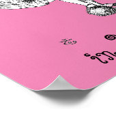 アリスとフラミンゴ（ピンクの背景） ポスター (角)