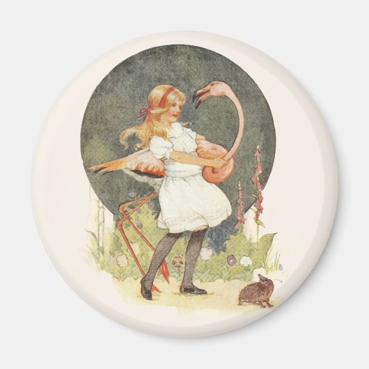 アリスとフラミンゴ マグネット (正面)