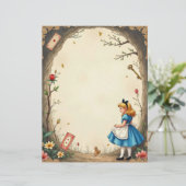 アリスとホワイトラビットの花柄スクラップブッキングペーパー (スタンド正面)