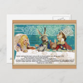 アリスと不機嫌の帽子屋のパーティー インビテーションポストカード (正面/裏面)