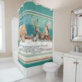 アリスと不機嫌帽子屋さんの紅茶パーティー シャワーカーテン (インサイチュ)