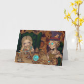 「アリスと不機嫌帽子屋」グリーティングカード カード (黄色い花)