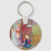 アリスと公爵夫人の戸口のカエルの召使い キーホルダー (正面)