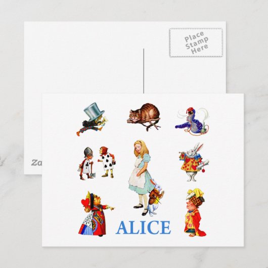 アリスと友人 ポストカード (正面/裏面)