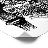 アリスと子猫のイラストレーション ポスター (角)