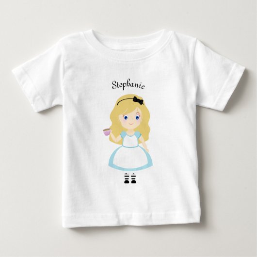 アリスと彼女のティーパーティー ベビーTシャツ (正面)