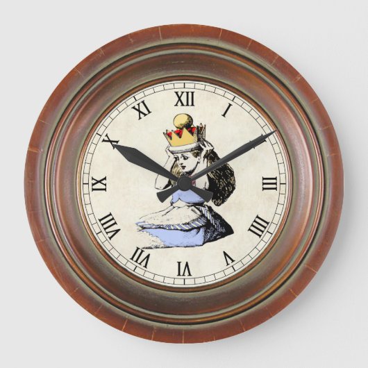 アリスと王冠1 ラージ壁時計 (正面)