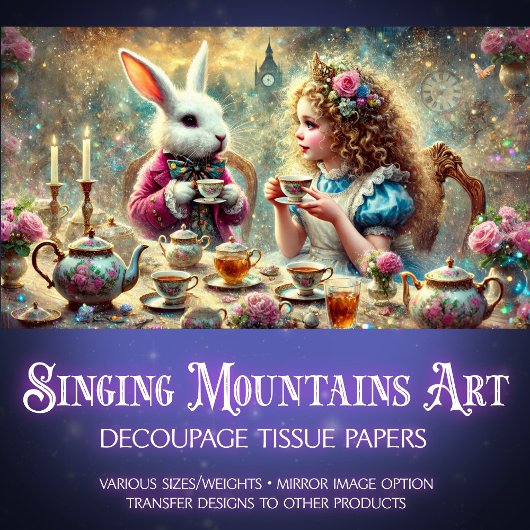 アリスと白うさぎファンタジーの切り離し 薄葉紙