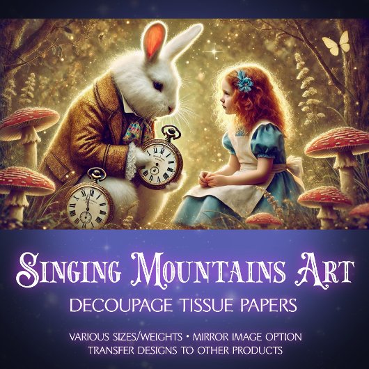 アリスと白うさぎ時計コレクションの切り離し 薄葉紙