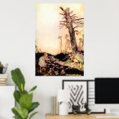 「アリスと白うさぎ」 ポスター (ホームオフィス)