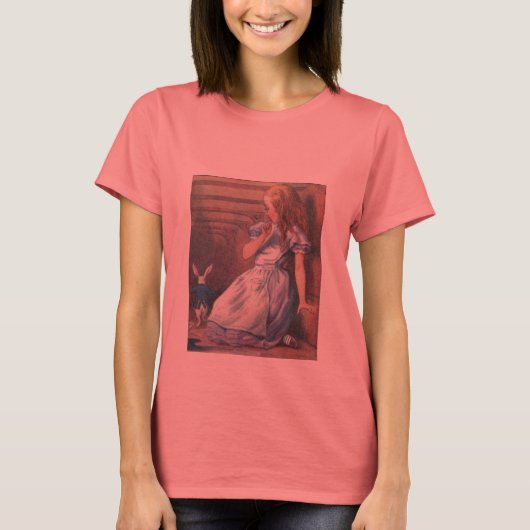 アリスと白うさぎ Tシャツ (正面)