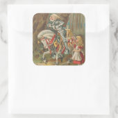 アリスと白の騎士のステッカー スクエアシール (バッグ)