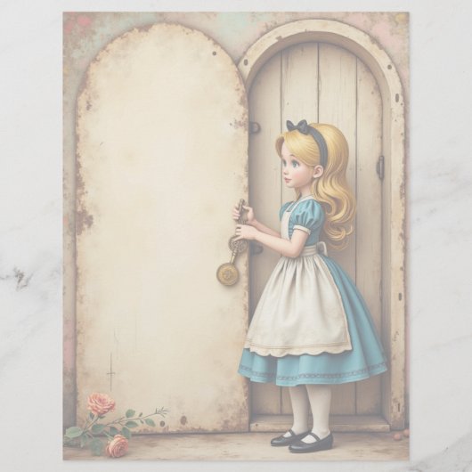 アリスと鍵オープンドアスクラップブック紙 (裏面)