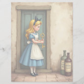 アリスと鍵小ドアスクラップブック紙 (裏面)