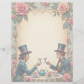 アリスのいたずら好きなハッターのティーパーティーの toast スクラップブックペーパー (裏面)