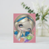 「アリスのお茶パーティー」はがき ポストカード (スタンド正面)