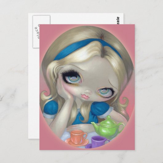 「アリスのお茶パーティー」はがき ポストカード (正面/裏面)