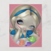 「アリスのお茶パーティー」はがき ポストカード (正面)